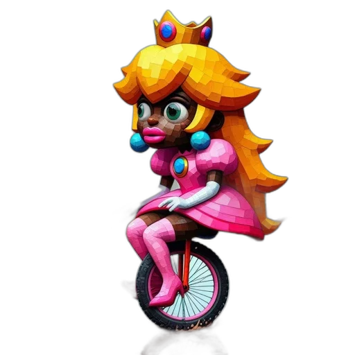 creature, dress, animal, weapon, concept art, 3d render, vaporwave, pixel art transparent PNG cut-out