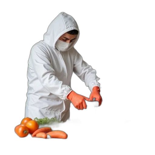 jacket, food, weapon, staff, pest, worker, kitchen, hands transparent PNG cut-out