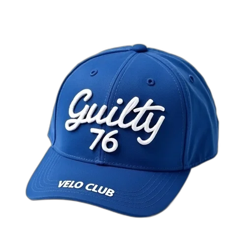 hat, blue, baseball, cap, word, guilty, white, cursive transparent PNG cut-out