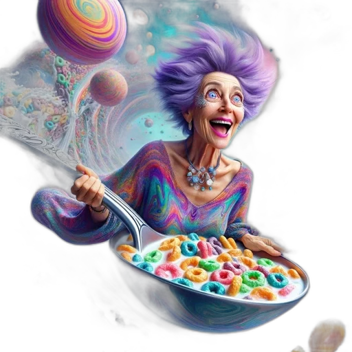 food, concept art, fantasy art, photorealistic, comic book art, outer space, underwater, colorful transparent PNG cut-out