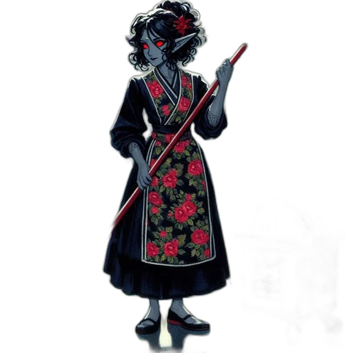 dress, staff, mask, jewelry, concept art, fantasy art, pixel art, cartoon transparent PNG cut-out