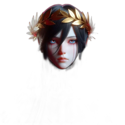 crown, face, mask, hat, fantasy art, concept art, pixel art, photorealistic transparent PNG cut-out