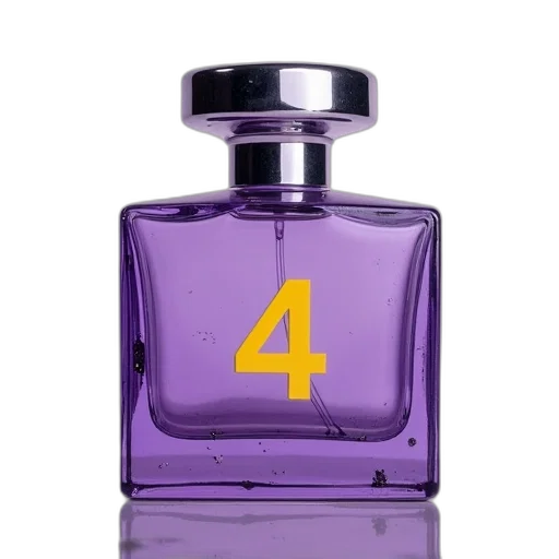 bottle, jewelry, crown, 3d render, photorealistic, purple, perfume, silver transparent PNG cut-out