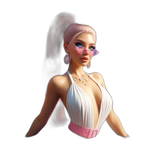 dress, concept art, fantasy art, 3d render, pixel art, pastel, neon, woman transparent PNG cut-out
