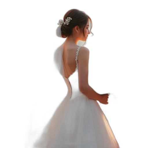 dress, jewelry, crown, staff transparent PNG cut-out
