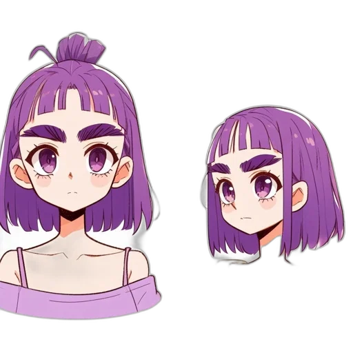 hair, creature, face, crown, anime, cartoon, pixel art, concept art transparent PNG cut-out