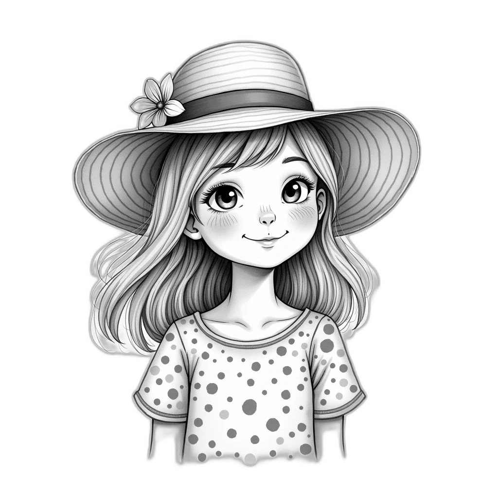 hat, face, dress, staff, cartoon, pencil sketch, photorealistic, fantasy art transparent PNG cut-out