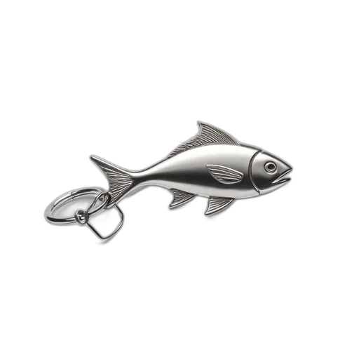 jewelry, animal, staff, weapon, silver, fish-shaped, keychain, hook transparent PNG cut-out
