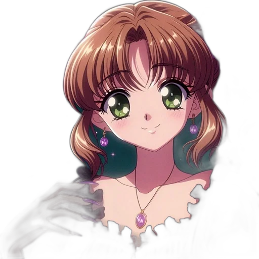 jewelry, face, staff, anime, cartoon, pixel art, vaporwave, pastel transparent PNG cut-out