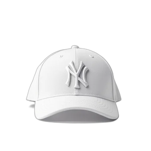 hat, crown, new, era, yankees, basic, white transparent PNG cut-out