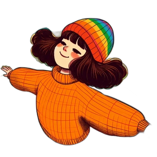 hat, hair, jacket, dress, pixel art, cartoon, watercolor, anime transparent PNG cut-out