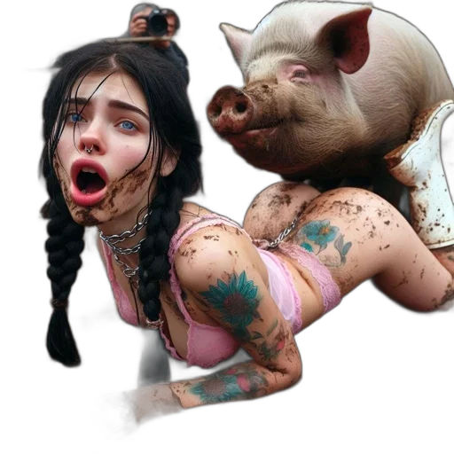 animal, creature, photorealistic, concept art, 3d render, comic book art, young, woman transparent PNG cut-out