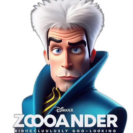 jacket, cartoon, concept art, comic book art, 3d render, zootopia, poster, character transparent PNG cut-out