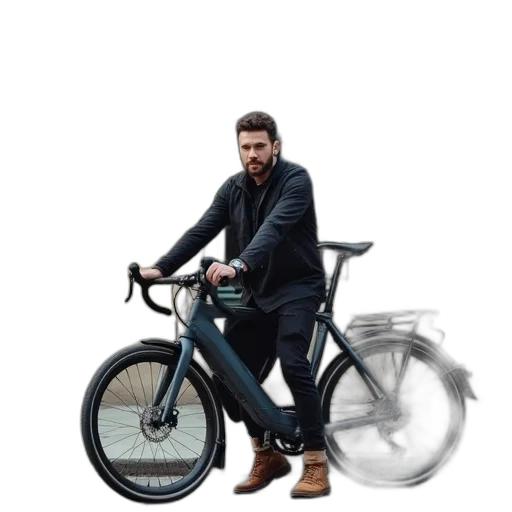 jacket, car, photorealistic, concept art, cartoon, 3d render, man, bike transparent PNG cut-out