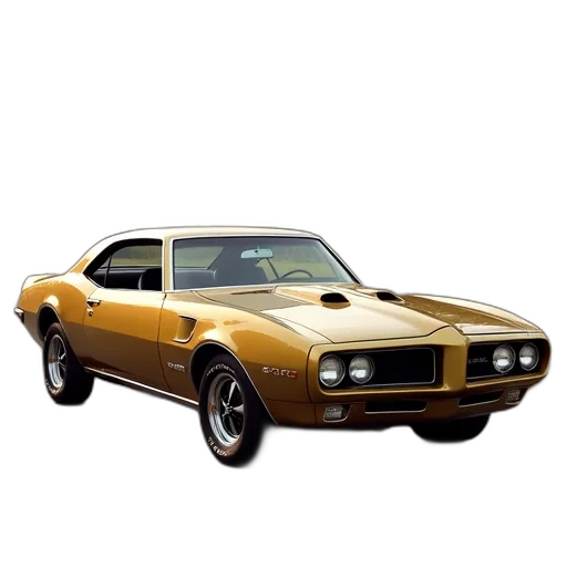car, photorealistic, 3d render, pontiac transparent PNG cut-out
