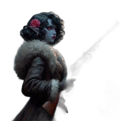 mask, weapon, jacket, staff, concept art, fantasy art, photorealistic, watercolor transparent PNG cut-out