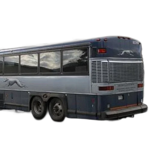 car, 3d render, concept art, photorealistic, blue, bus, greyhound, logo transparent PNG cut-out