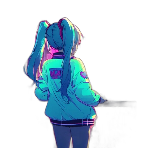 jacket, bottle, robot, mask, vaporwave, anime, cyberpunk, concept art transparent PNG cut-out