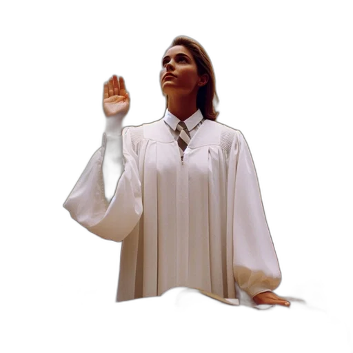 staff, jacket, dress, modern, hall, woman, white, clerical transparent PNG cut-out