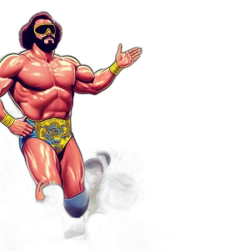 comic book art, concept art, cartoon, pixel art, indoor, wrestling, event, muscular transparent PNG cut-out
