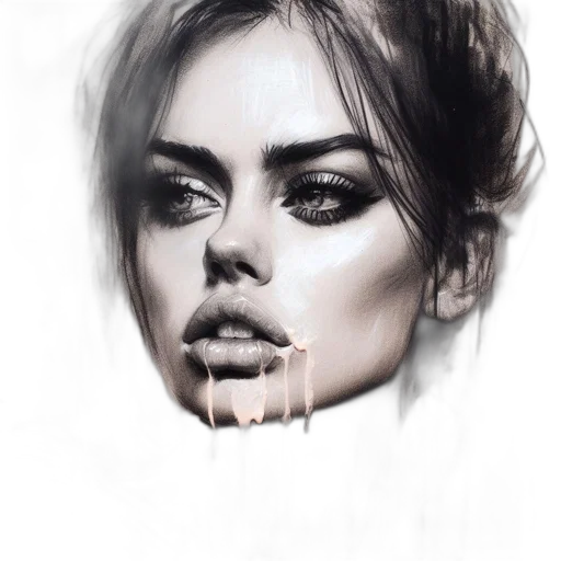 face, mask, hair, photorealistic, pencil sketch, watercolor, oil painting, monochrome transparent PNG cut-out