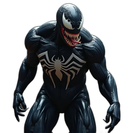 creature, animal, mask, concept art, comic book art, 3d render, venom, costume transparent PNG cut-out
