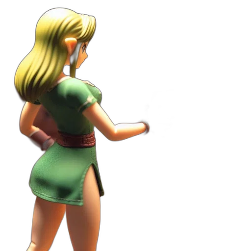 dress, staff, 3d render, concept art, fantasy art, cartoon, green, earth tones transparent PNG cut-out