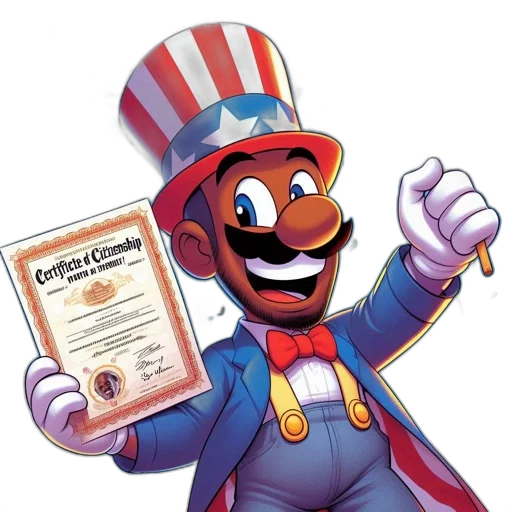staff, cartoon, animated, uncle, sam, figure, donning, patriotic transparent PNG cut-out
