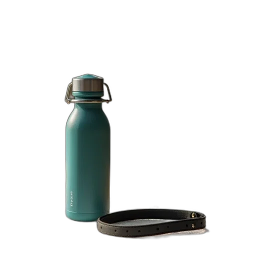 bottle, staff, weapon, 3d render, blue, green, earth tones, water transparent PNG cut-out