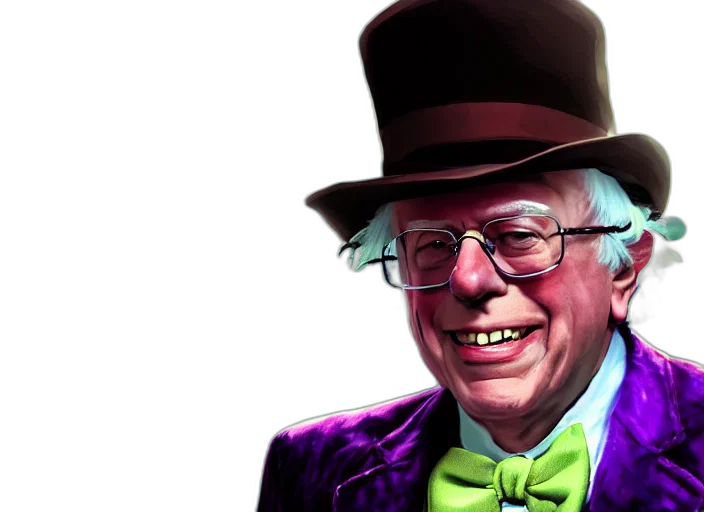 concept art, photorealistic, bernie, sanders transparent PNG cut-out