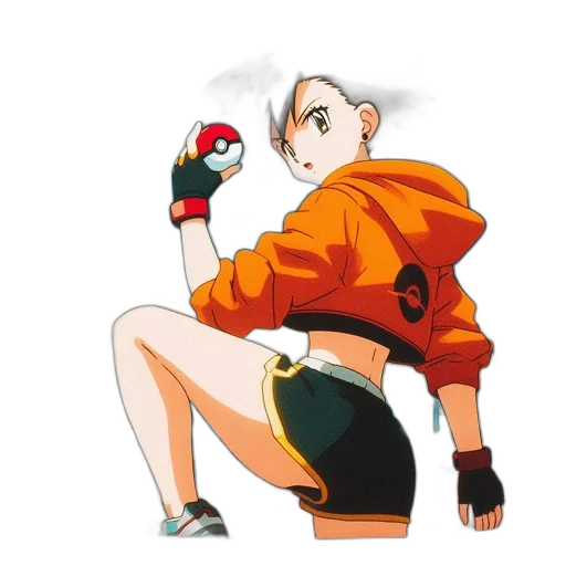 jacket, weapon, creature, concept art, pixel art, anime, watercolor, fire transparent PNG cut-out