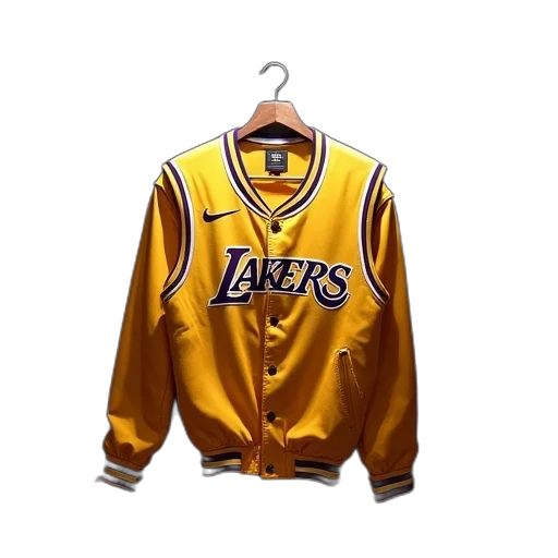 jacket, lakers, jersey, sitting, display, case transparent PNG cut-out