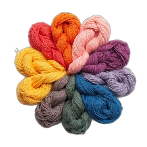 colorful, pastel, neon, dark, different, yarn, colors, white transparent PNG cut-out