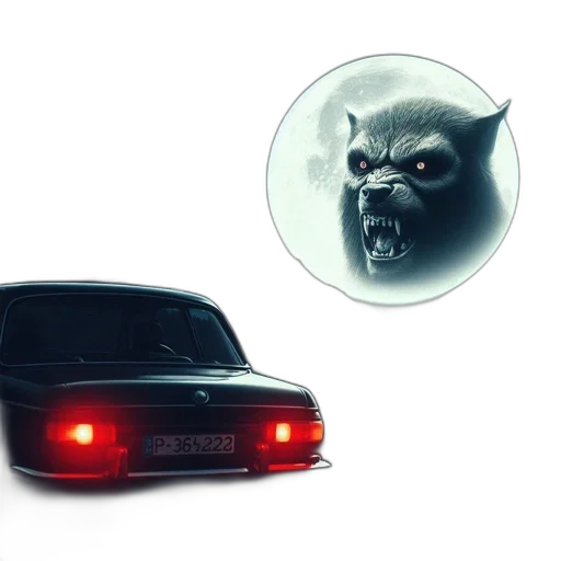 car, animal, concept art, photorealistic, 3d render, starry, night, figure transparent PNG cut-out