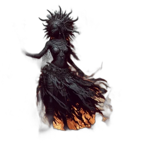 dress, dragon, creature, hair, concept art, fantasy art, 3d render, pixel art transparent PNG cut-out