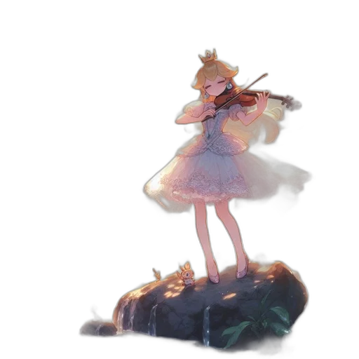 dress, crown, creature, weapon, concept art, watercolor, fantasy art, pixel art transparent PNG cut-out