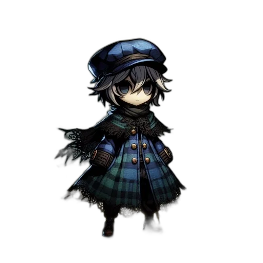 hat, staff, mask, umbrella, pixel art, concept art, fantasy art, anime transparent PNG cut-out