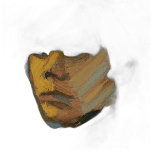 face, mask, robot, hair, photorealistic, oil painting, concept art, watercolor transparent PNG cut-out