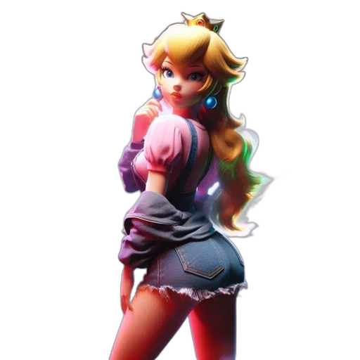 dress, weapon, staff, 3d render, concept art, pixel art, vaporwave, pastel transparent PNG cut-out