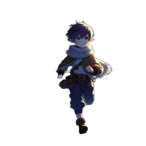 jacket, weapon, sword, staff, concept art, pixel art, anime, watercolor transparent PNG cut-out