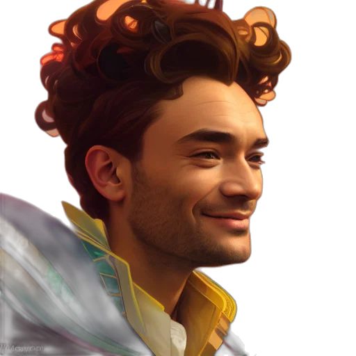 face, dragon, staff, crown transparent PNG cut-out
