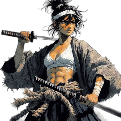 sword, weapon, staff, comic book art, concept art, fantasy art, photorealistic, female transparent PNG cut-out