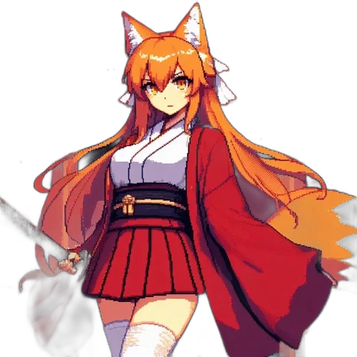 staff, dress, weapon, sword, anime, pixel art, concept art, fantasy art transparent PNG cut-out