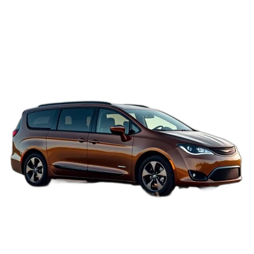 car, brown, minivan, sleek, design, modern, features, parked transparent PNG cut-out