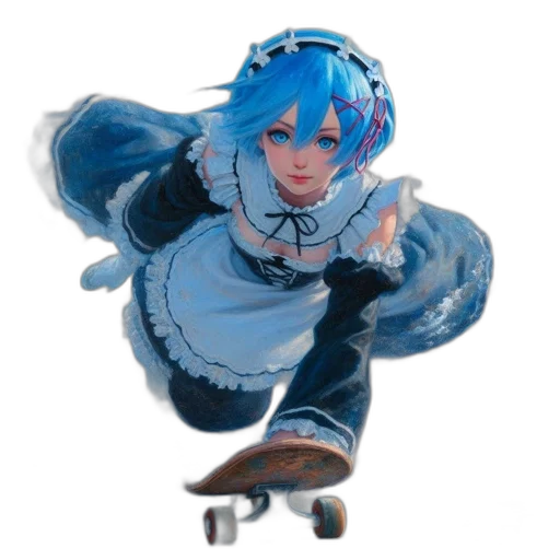 robot, dress, crown, staff, concept art, 3d render, anime, watercolor transparent PNG cut-out