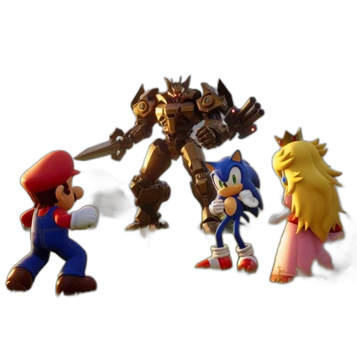 weapon, concept art, 3d render, four, iconic, gaming, characters, mario transparent PNG cut-out
