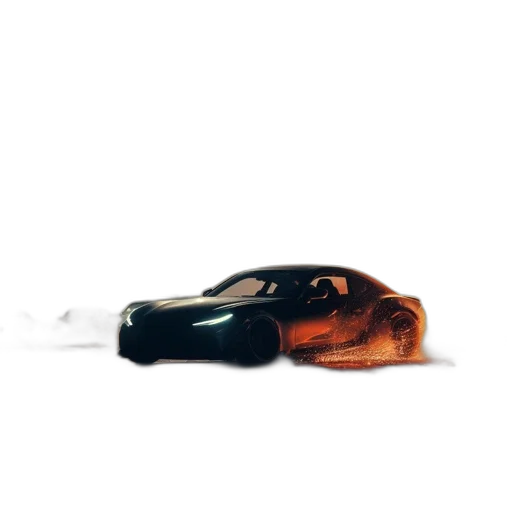 car, bottle, shoes, weapon, 3d render, photorealistic, concept art, fire transparent PNG cut-out