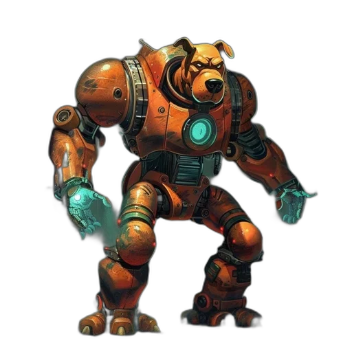 robot, animal, weapon, creature, concept art, 3d render, fantasy art, pixel art transparent PNG cut-out