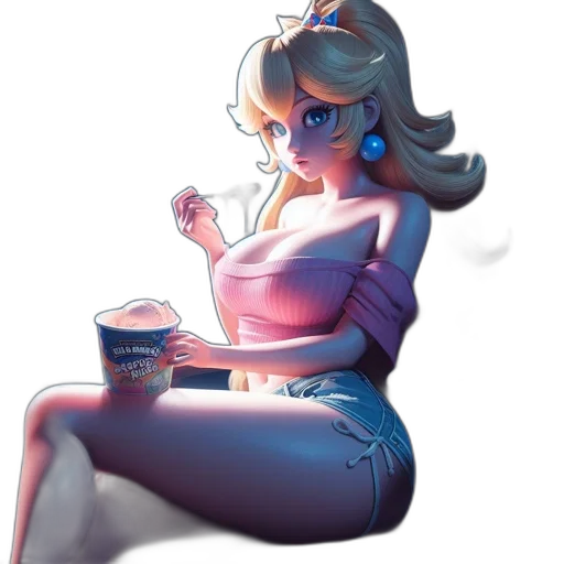 food, robot, staff, vaporwave, concept art, watercolor, anime, neon lights transparent PNG cut-out