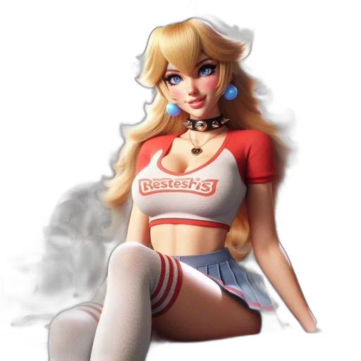 dress, 3d render, concept art, fantasy art, pixel art, red, character, blonde transparent PNG cut-out